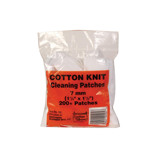 Southern Bloomer Mfg. Co. Gun Cleaning Jags Patch Holders &amp; Patches Southern Bloomer Mfg. Co. Southern Bloomer 7mm 1.5" x x1.5" 200/Pack