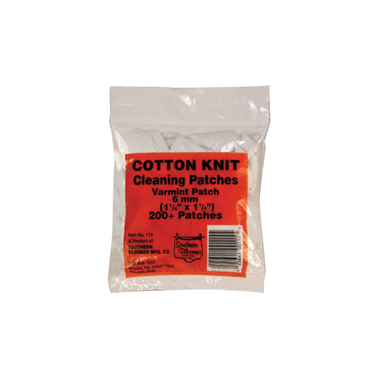 Southern Bloomer Mfg. Co. Gun Cleaning Jags Patch Holders &amp; Patches Southern Bloomer Mfg. Co. Southern Bloomer 6mm Cleaning Patches 200/Pack