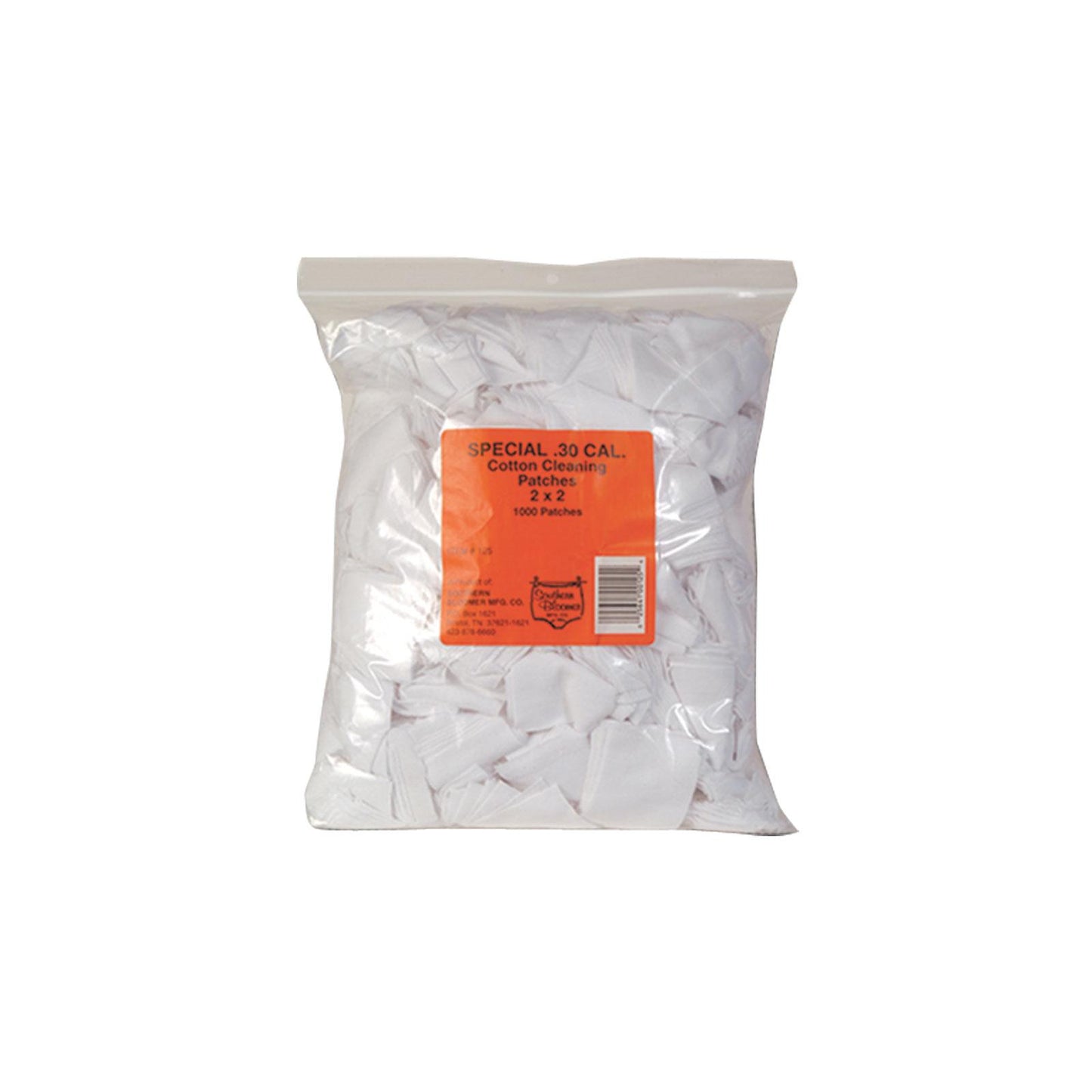 Southern Bloomer Mfg. Co. Gun Cleaning Jags Patch Holders &amp; Patches Southern Bloomer Mfg. Co. Southern Bloomer .30 Caliber Cleaning Patches 1000/Pack