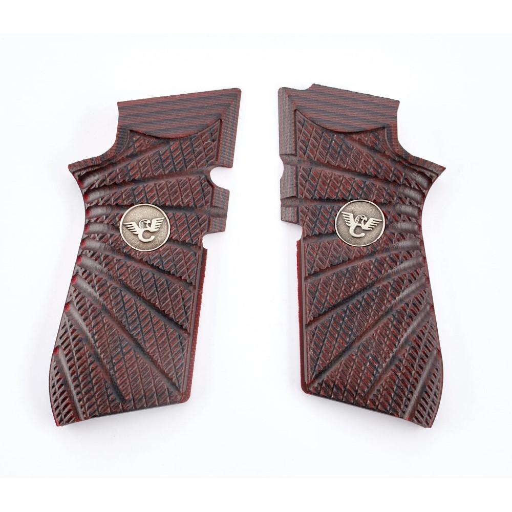 Wilson Combat Grips Wilson Combat Wilson Combat EDC X9 Handgun Grips Aggressive Starburst Black Cherry