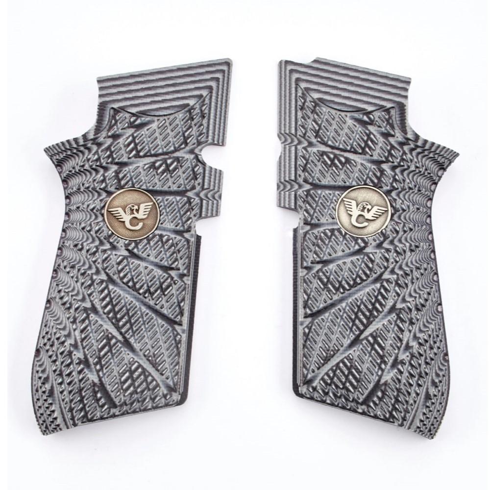 Wilson Combat Grips Wilson Combat Wilson Combat EDC X9 Handgun Grips Aggressive Starburst Grey/Black