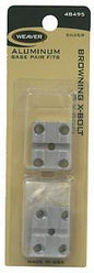 Weaver Bases &amp; Mounts by Gun Make &amp; Model Weaver Weaver 2-Piece (Pairs) Top Mount Aluminum Scope Base - Silver - Browning X-Bolt