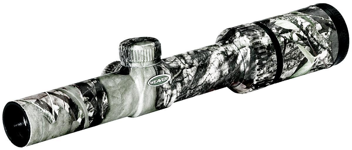 Weaver Optics|Centerfire Scopes Weaver Weaver Kaspa Hunting Series Rifle Scopes - 1-4X24mm SH/MZ B-X Reticle 109-27' FOV 4.0-3.54" ER Mossy Oak Infinity