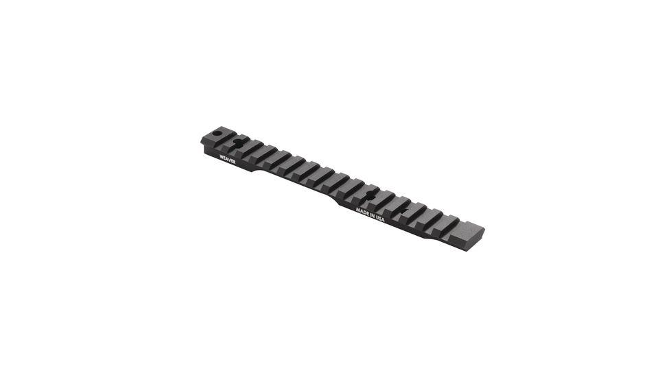 Weaver Bases &amp; Mounts by Gun Make &amp; Model Weaver Weaver 1-Piece Extended Multi-Slot Picatinny Scope Base Savage 110 SA 8-40 0MOA Matte Clam