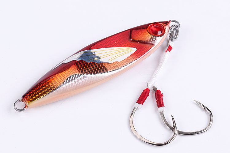 Laser Luminous Double Hook Slow Shake Iron Plate Bait Lead Fish
