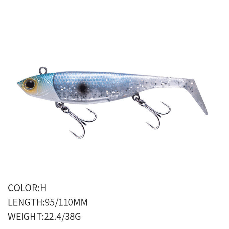 Tail Soft Bait Sea Fishing Lure Fish Type Jig Hook Tossing Fake Fish Weever Topmouth Culter