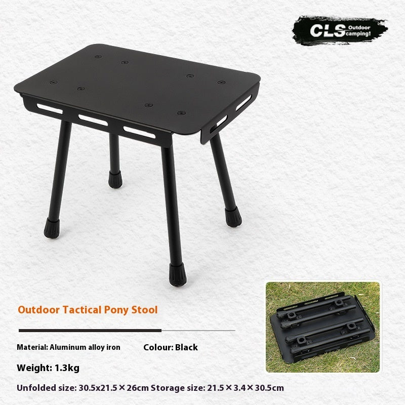 CLS Outdoor Dual Use Mini Folding Table Camping Stool