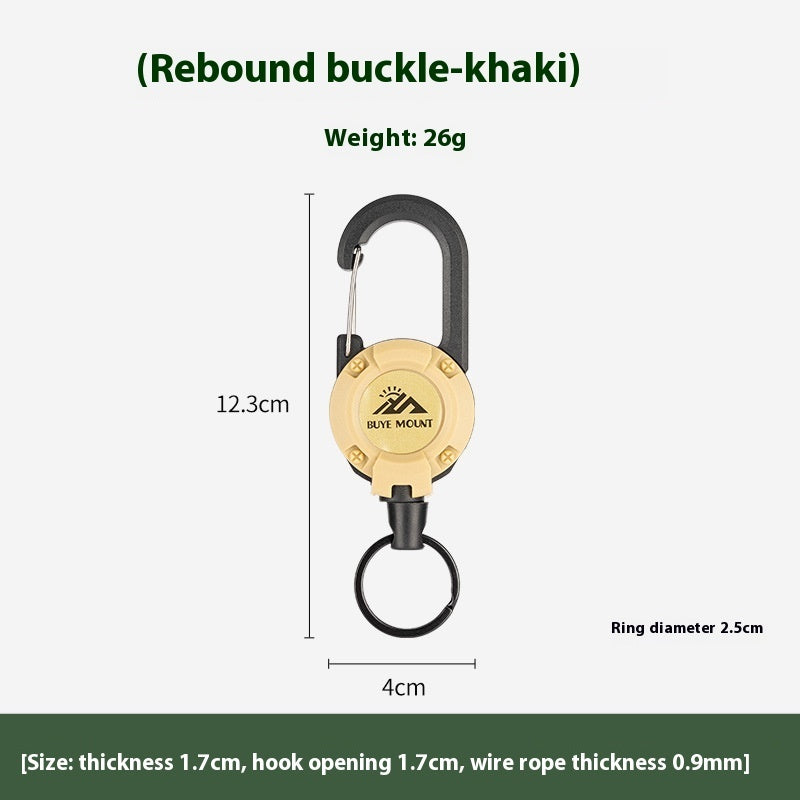 Outdoor Camping Tactical Easy Pull Retractable Buckle