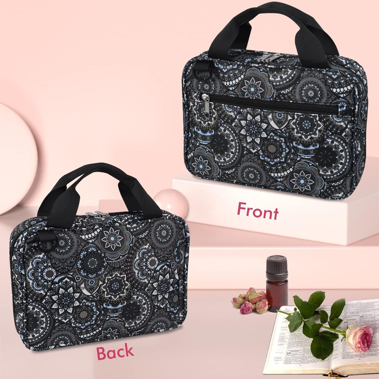 Bible Covers for Women Girls Bible Case Large Size with Pockets Strap Zipper Lds