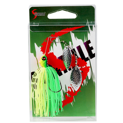 Rotating Composite Sequin Head Heavy Beard Guy Bionic Hard Bait Bass Hook