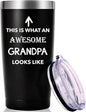 This Is What an Awesome Grandpa Looks like Mug.Funny Grandpa Gifts.Birthday,Christmas Gifts for Men,Granddads,Grandfather from Grandchildren,Son,Daughter Tumbler(20Oz Black)