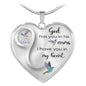 Hummingbird God Has You In His Arms I Have You In My Heart Heart Necklace Memorial Jewelry