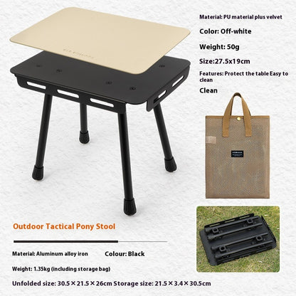 CLS Outdoor Dual Use Mini Folding Table Camping Stool