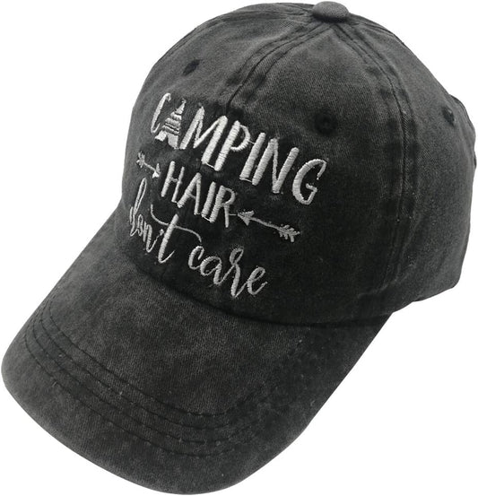 HHNLB Unisex Camping Hair Don T Care 1 Vintage Jeans Baseball Cap Classic Cotton Dad Hat Adjustable Plain Cap