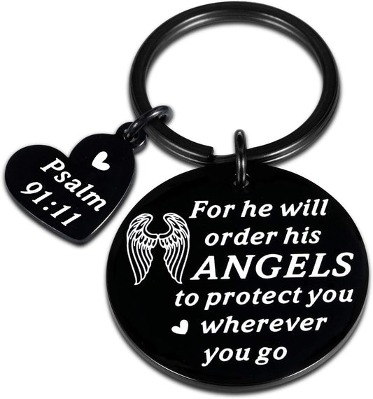 AMBREGRISSUN Bible Verse Keychain Christmas Religious Faith Gifts for Women Men Easter Prayer Christian Keyring Bible Verse