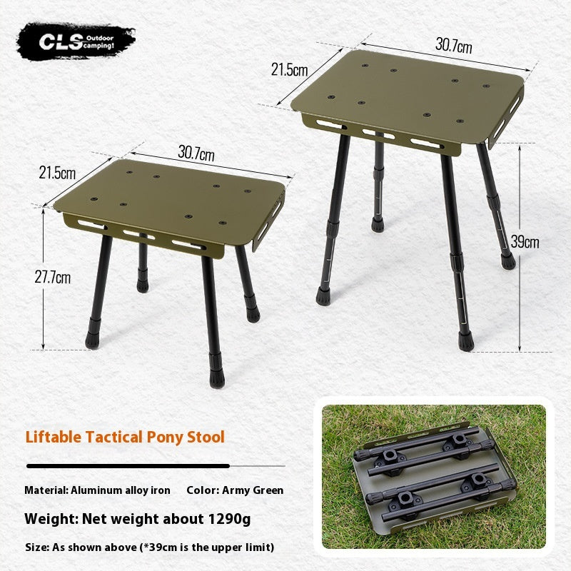 CLS Outdoor Dual Use Mini Folding Table Camping Stool