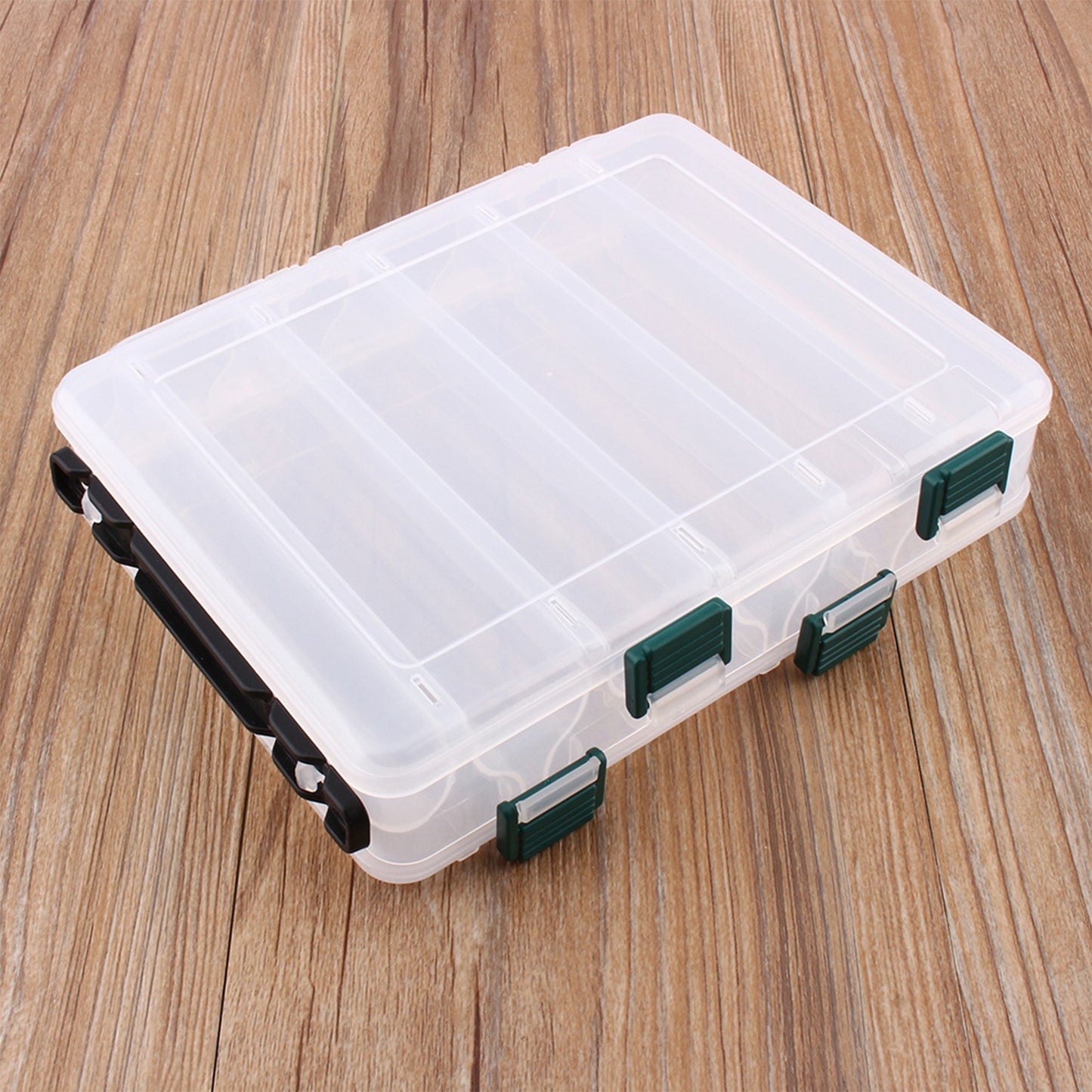 12 Compartments Fishing Case Lure Box Tackle Two Sided Storage Plastic Large