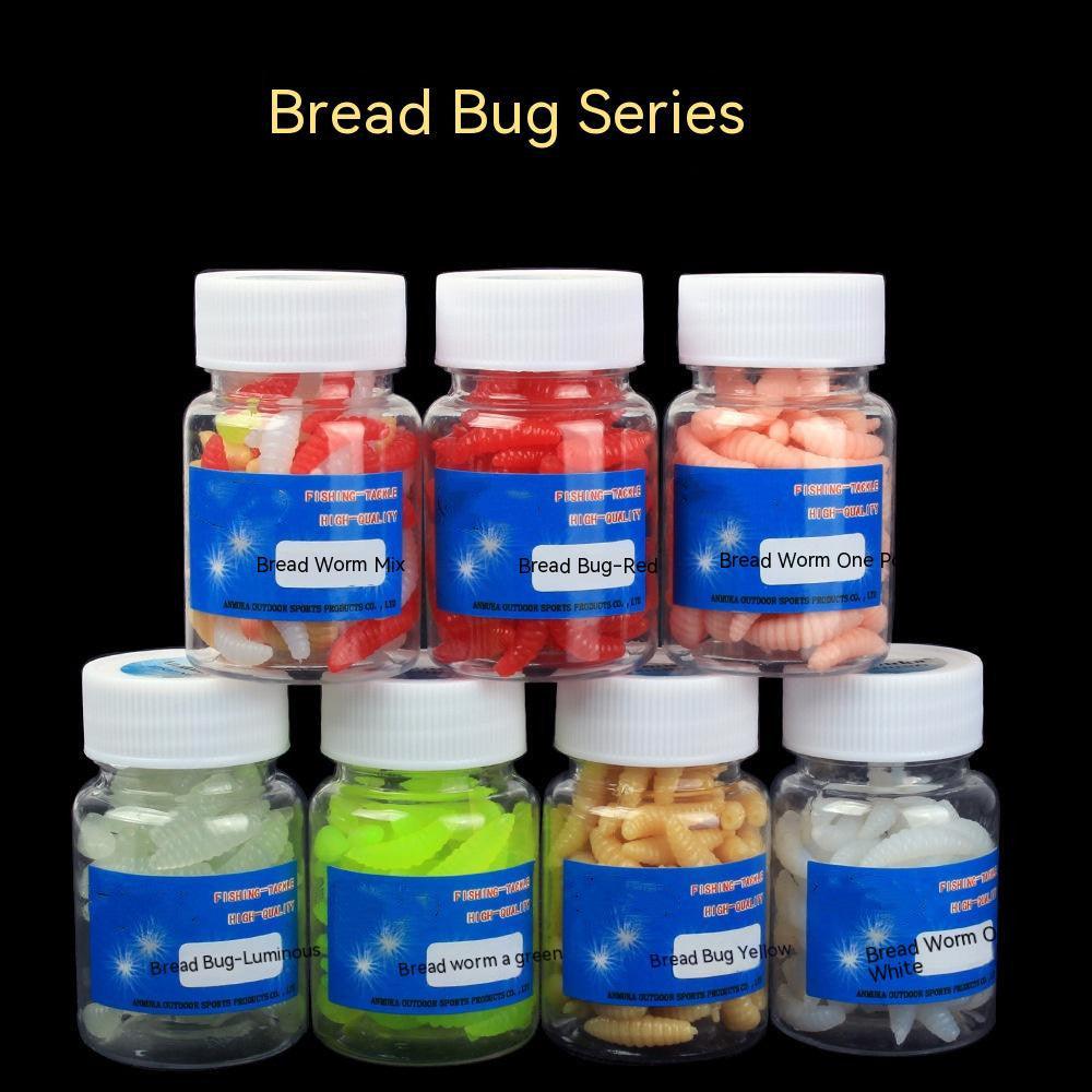 Soft Bait Fake Worm Mealworm Earthworm Red Bottled Bionic Lure