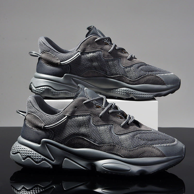 Men's Shoes Summer Youth Students National Tide Casual Shoes Mesh Breathable Retro Running Sports