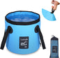 Luxtude Collapsible Bucket with Handle, 5 Gallon(20L), Portable & Ultra Lightweight Outdoor Basin Bucket, Folding Bucket for Fishing, Camping, Hiking