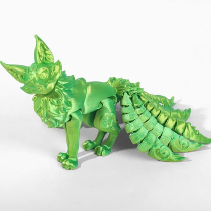 3d printing nine tail fox multi joint movable model hand made