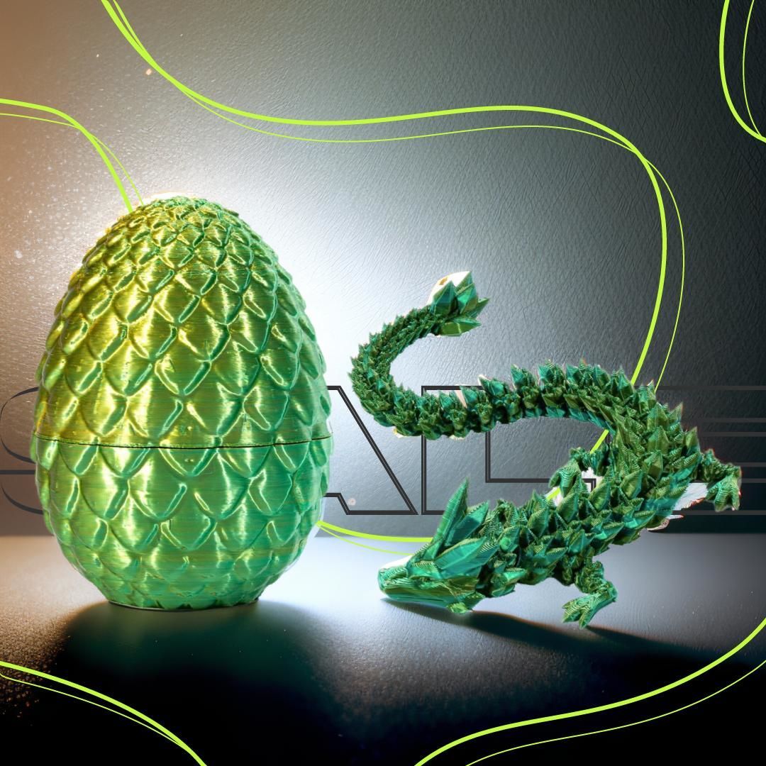 3D Printing Dragon Egg Divine Dragon Set