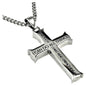 Philippians 4:13 Jewelry Cross Necklace STRENGTH Bible Verse Stainless Steel Curb Chain