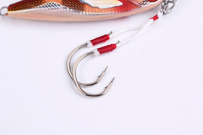 Laser Luminous Double Hook Slow Shake Iron Plate Bait Lead Fish