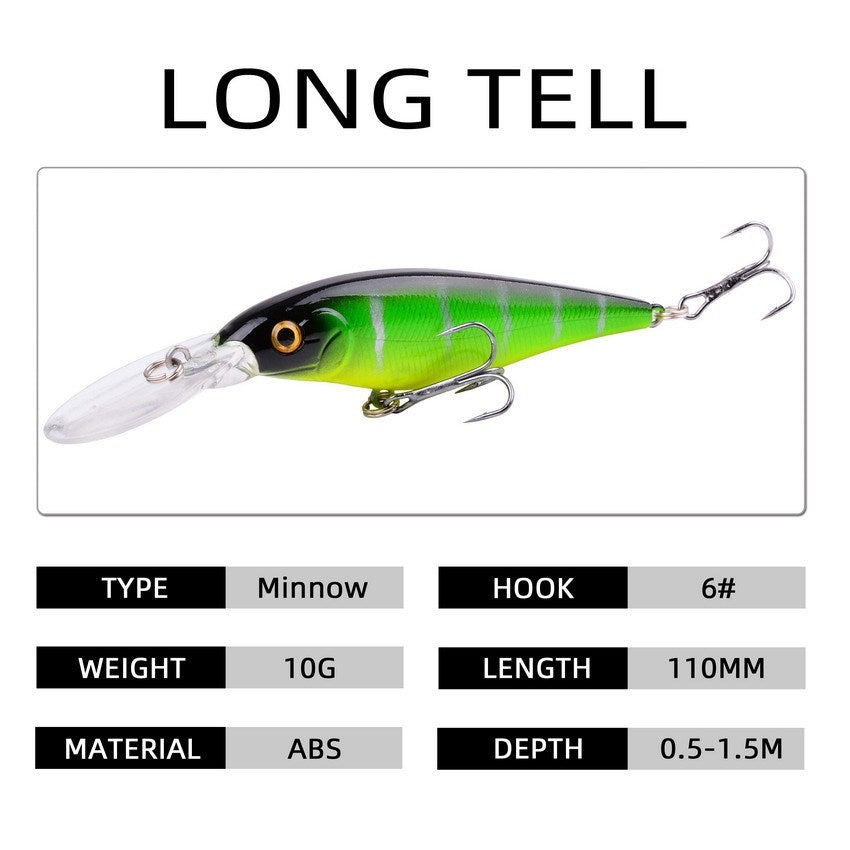 Minnow Fishing Lure 11cm 10g Floating Hard Wobbler Bait