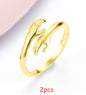 Alloy Simple Hands Hug Ring Opening Adjustable Jewelry