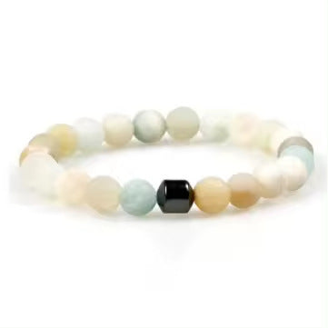 Natural Gemstone Bracelet Vintage Stone Beads Men Women Jewelry