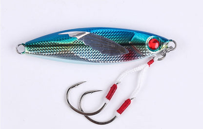 Laser Luminous Double Hook Slow Shake Iron Plate Bait Lead Fish