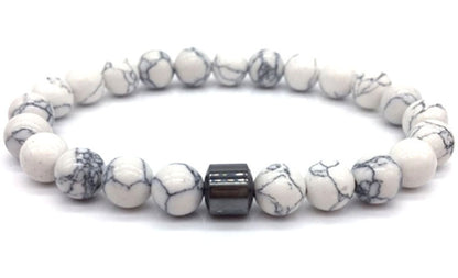 Natural Gemstone Bracelet Vintage Stone Beads Men Women Jewelry