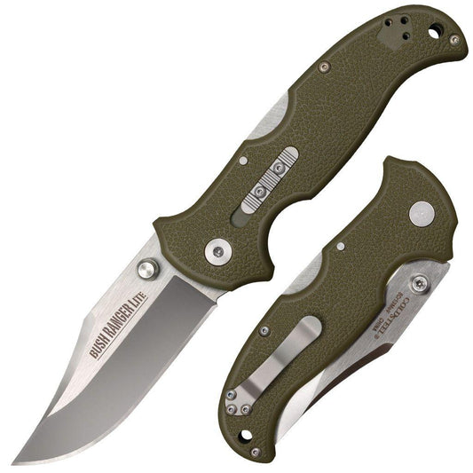Cold Steel Knives &amp; Edged Tools|Knives|Knives &amp; Edged Tools Cold Steel Bush Ranger Lite Rocker Lock Knife - 3-1/2" Satin Blade OD Green GFN