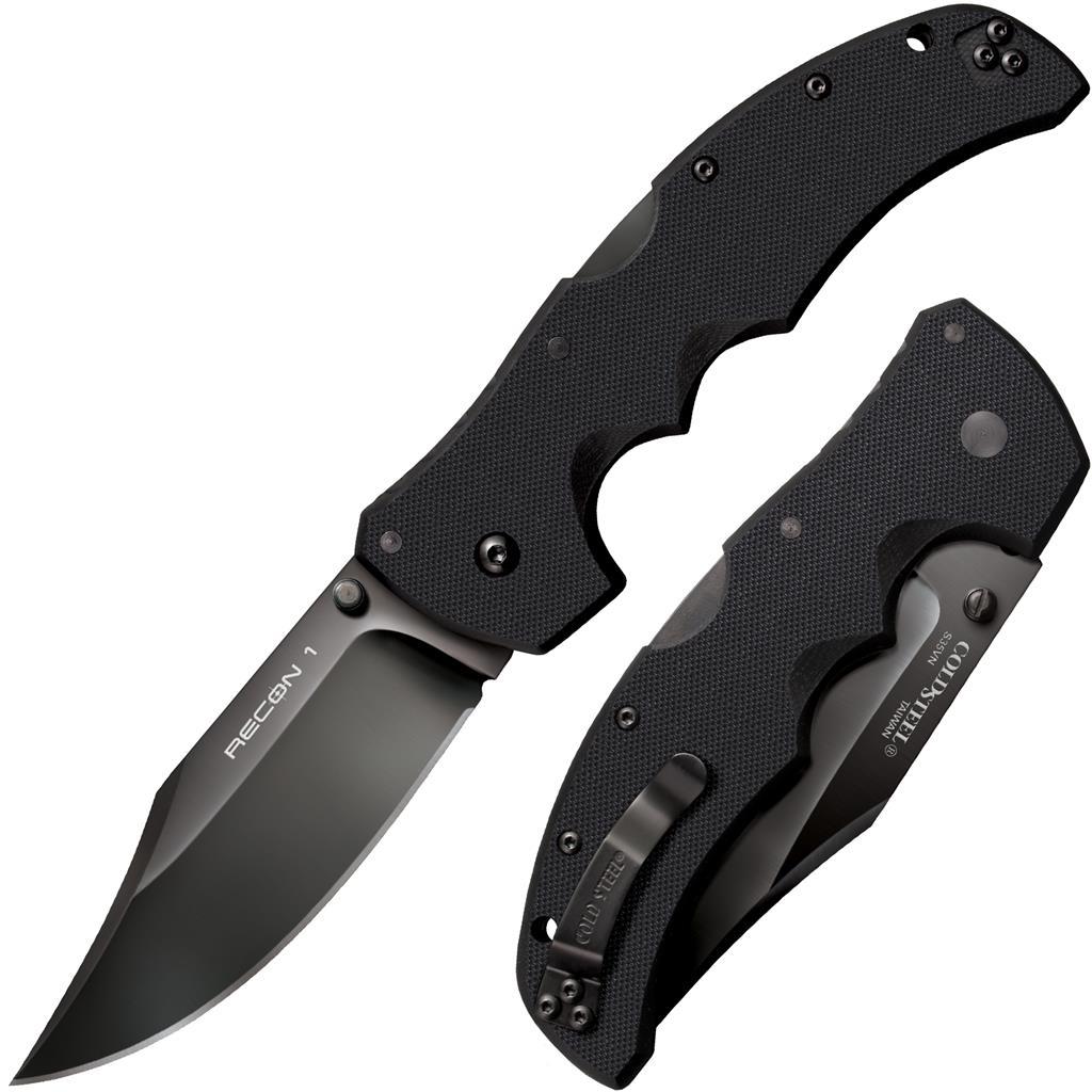 Cold Steel Knives &amp; Edged Tools|Knives Cold Steel Recon 1 Clip Point Lockback Knife - 4" Blade G-10 Black