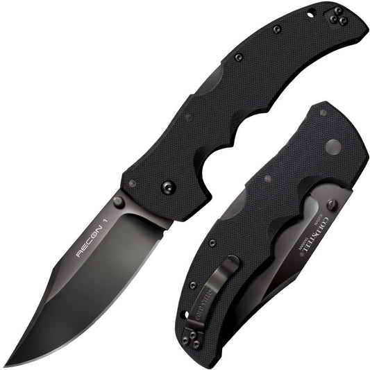 Cold Steel Knives &amp; Edged Tools|Knives Cold Steel Recon 1 Clip Point Lockback Knife - 4" Blade G-10 Black