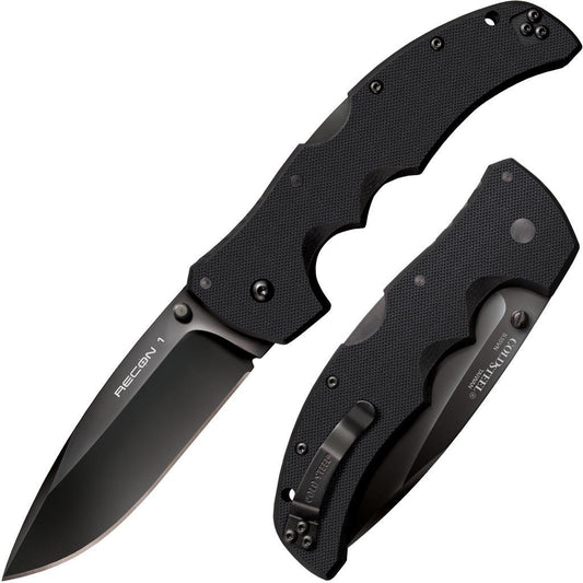 Cold Steel Knives &amp; Edged Tools|Knives Cold Steel Recon 1 Spear Point Lockback Knife - 4" Blade G-10 Black