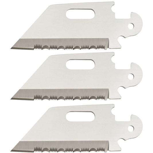 Cold Steel Knives &amp; Edged Tools|Knives|Knives &amp; Edged Tools Cold Steel Click-N-Cut Replacement Blade 3/pk - 2-1/2" Reverse Tanto Serrated