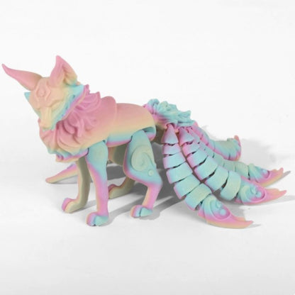 3d printing nine tail fox multi joint movable model hand made