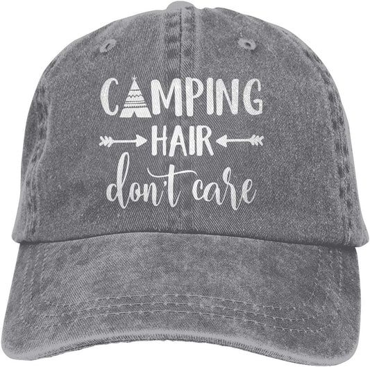 HHNLB Unisex Camping Hair Don T Care 1 Vintage Jeans Baseball Cap Classic Cotton Dad Hat Adjustable Plain Cap