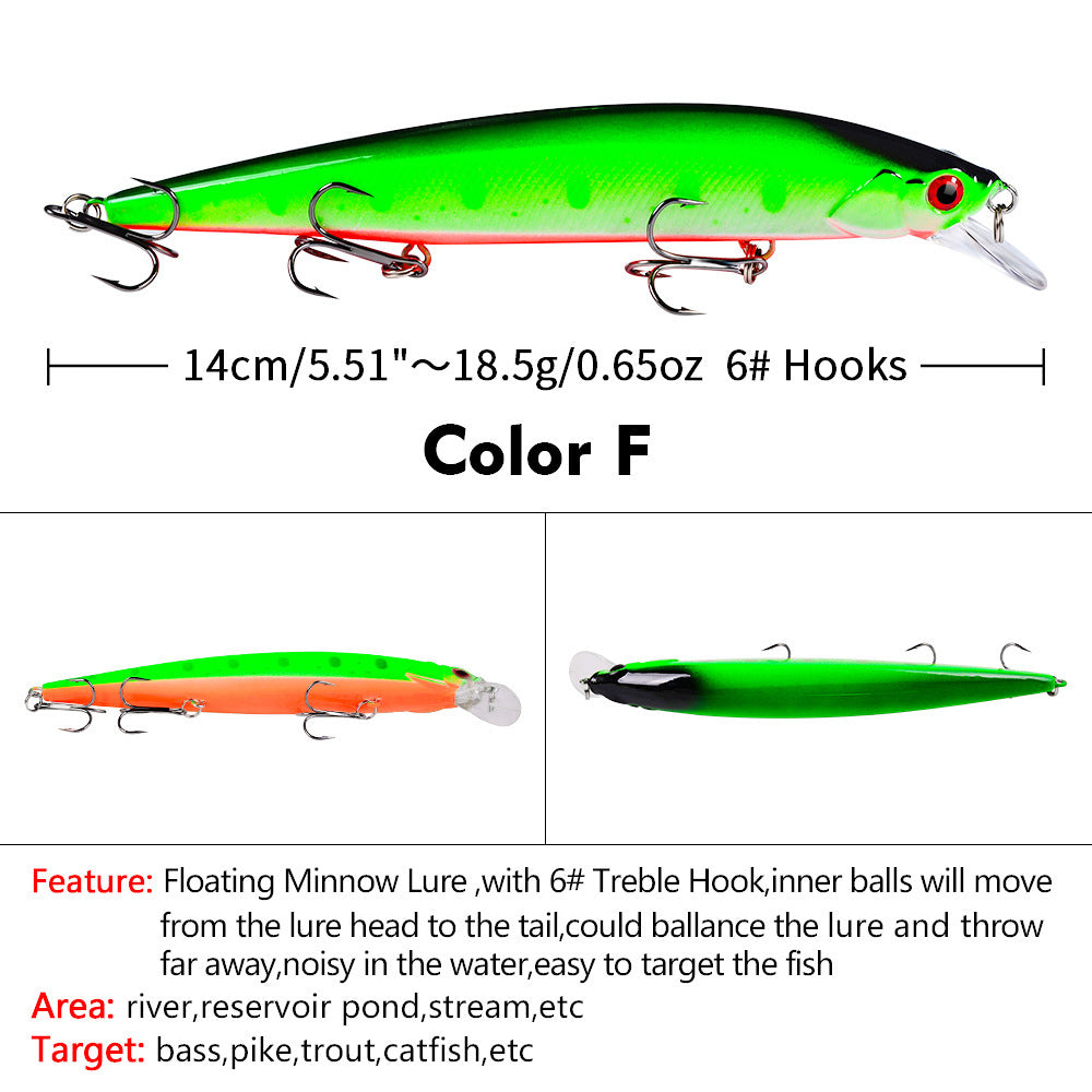 Full Swimming Layer Lure 14cm 18.5g Plastic Hard Bait