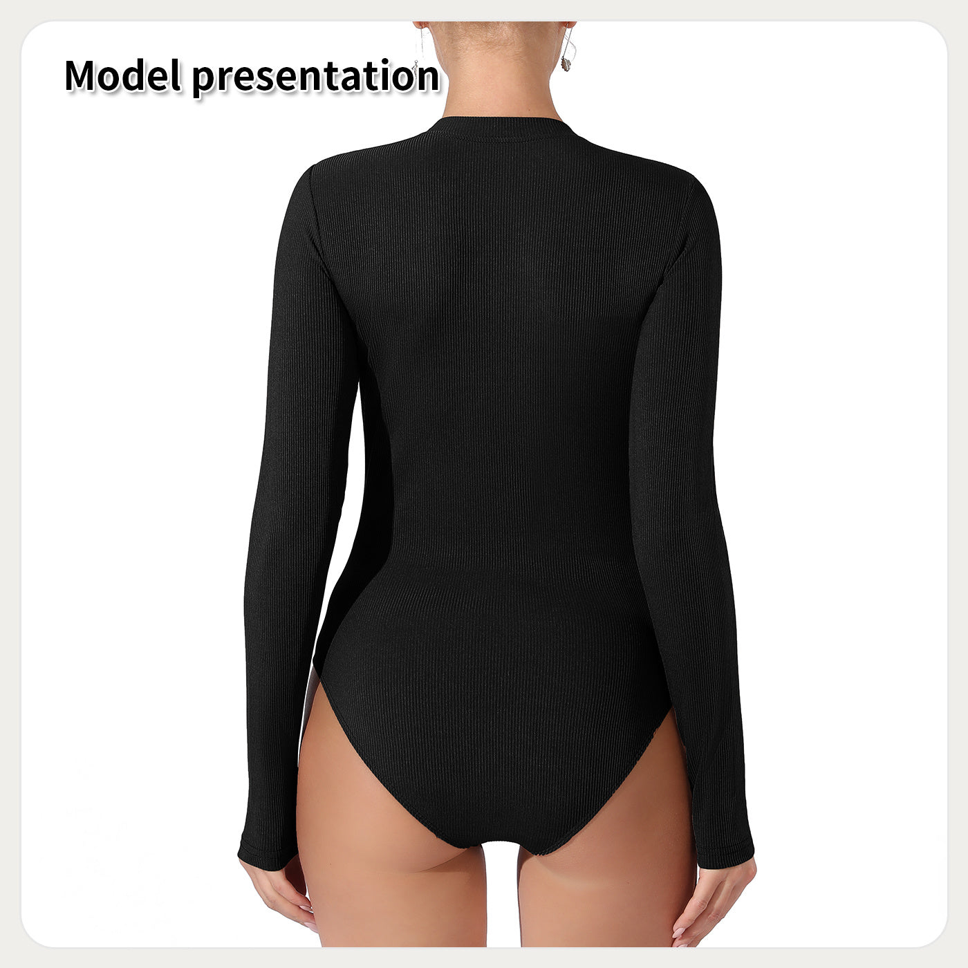 Women's Fashion Simple Solid Color Bodysuit