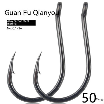 Fishhook Bulk Hole Ring Barbed Crooked Mouth Lure Rock Fishing Sea