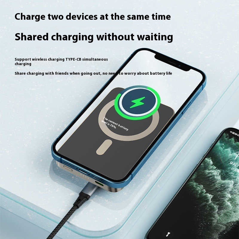 Ultra-thin Compact Portable Wireless Magnetic Power Bank
