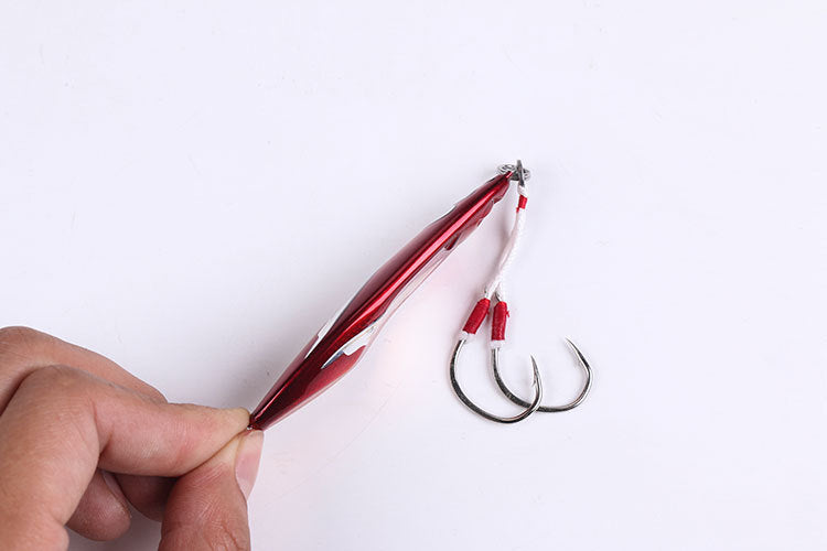 Laser Luminous Double Hook Slow Shake Iron Plate Bait Lead Fish