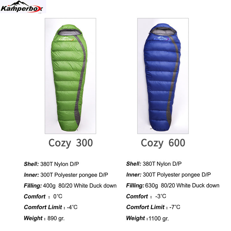 Kamperbox Down Sleeping Bag Ultra Light Sleeping Bag Winter Sleeping Bag Camping Equipment Lightweight Sleeping Bag Camping