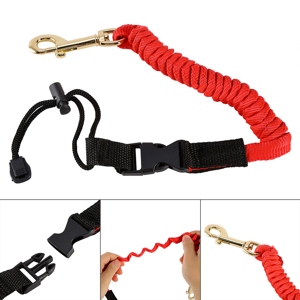 Canoe Kayak Paddle Leash Safety Rod Leash Lanyard Fishing Rod Leash Cord Tether Hook