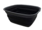 SAMMART 9.45L (2.5 Gallon) Collapsible Tub - Foldable Dish Tub - Portable Washing Basin - Space Saving Plastic Washtub (Grey/Black, M)