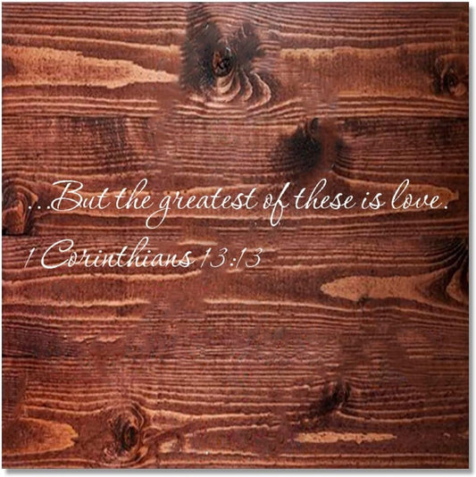 Wood Sign with Bible Verse Wooden Hanging Sign Pallet Inspirational Coffee Signs Vintage Farmhouse Quotes Wall Living Room Kitchen Home Office Decor Easy to Decorate Our First Home Sign