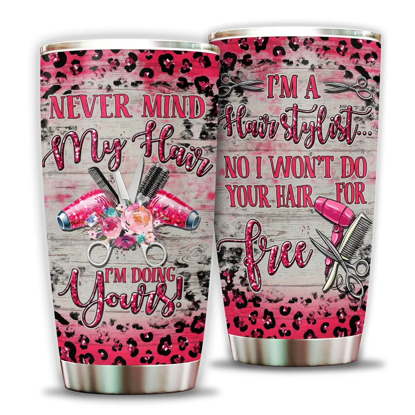 20 Oz Tumbler: Cosmetology Supplies, Hairstylist Essentials, Never Mind My Hair Stylist Gifts Tumbler, Hairdresser Gifts Ideas, Gifts for Hairdressers Female, Hair Salon Decor, Hair Cutter, Barber